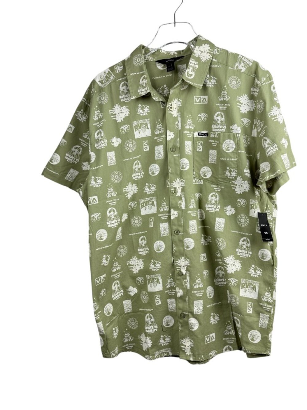 RVCA Kimura Button Up Shirt Men’s Size XL NWT MSRP $66